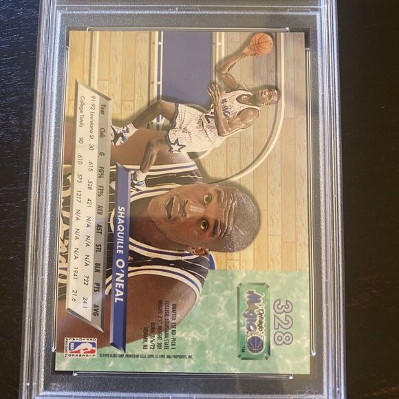 1992 Ultra (Fleer) Shaquille O’Neal PSA 7 #328 - Picture 2 of 2